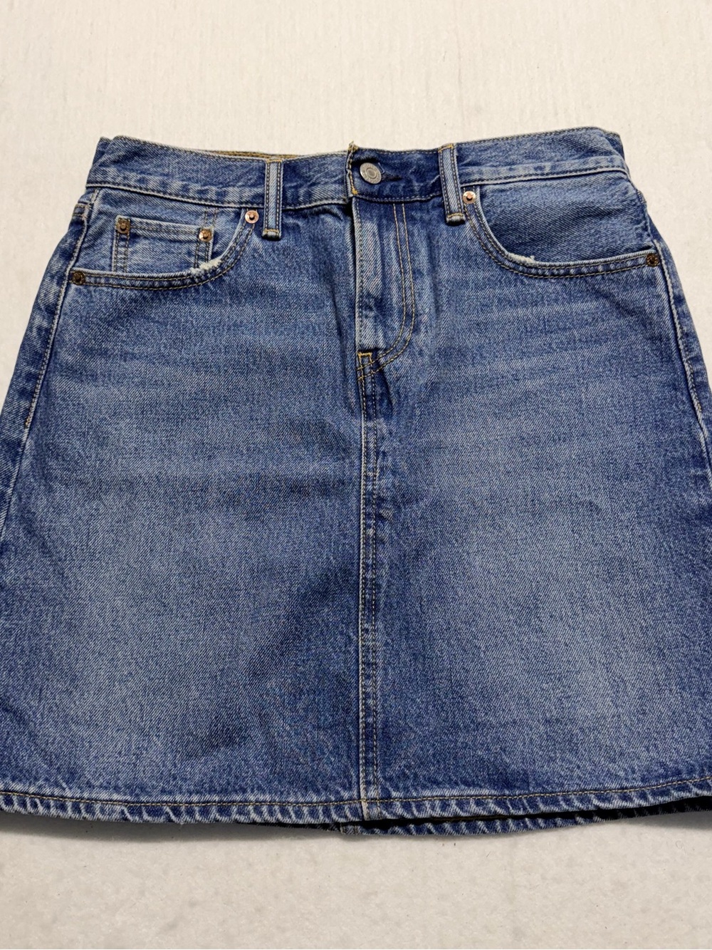Levi Strauss & CO Denim A-Line Mini Skirt - Classic Blue W 26